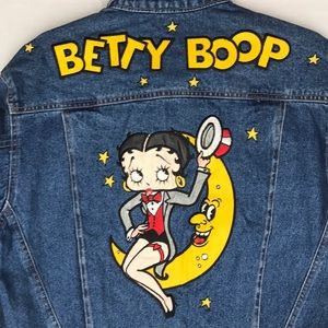 Vintage Betty Boop jean jacket size large EUC